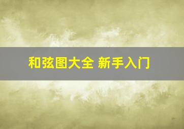 和弦图大全 新手入门